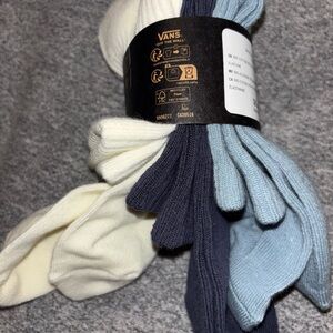 Vans Cream, Navy, and Light Blue Socks Trio
